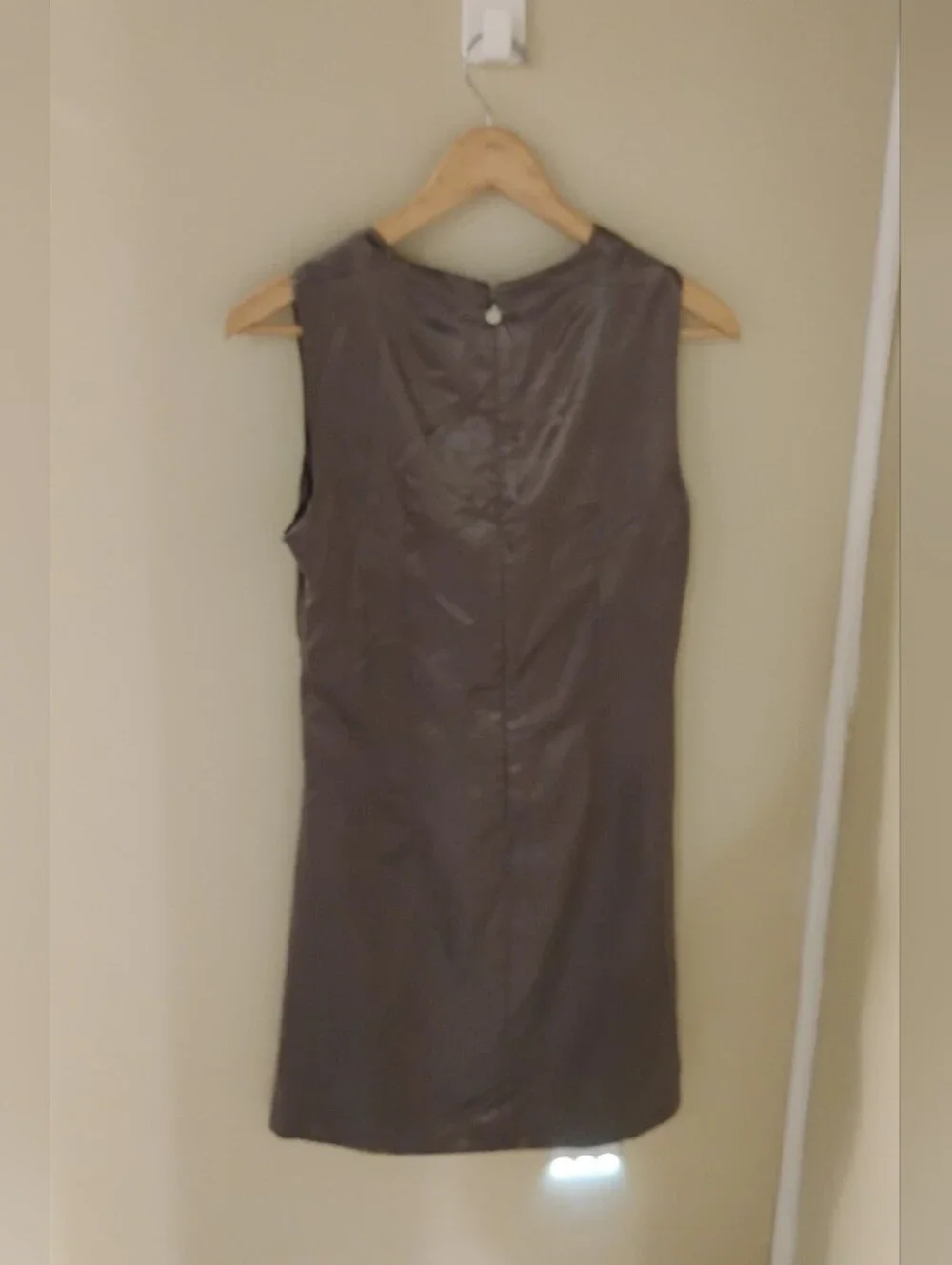 Michael Kors Womens Satin Cowl Neck Sleeveless Mini Dress